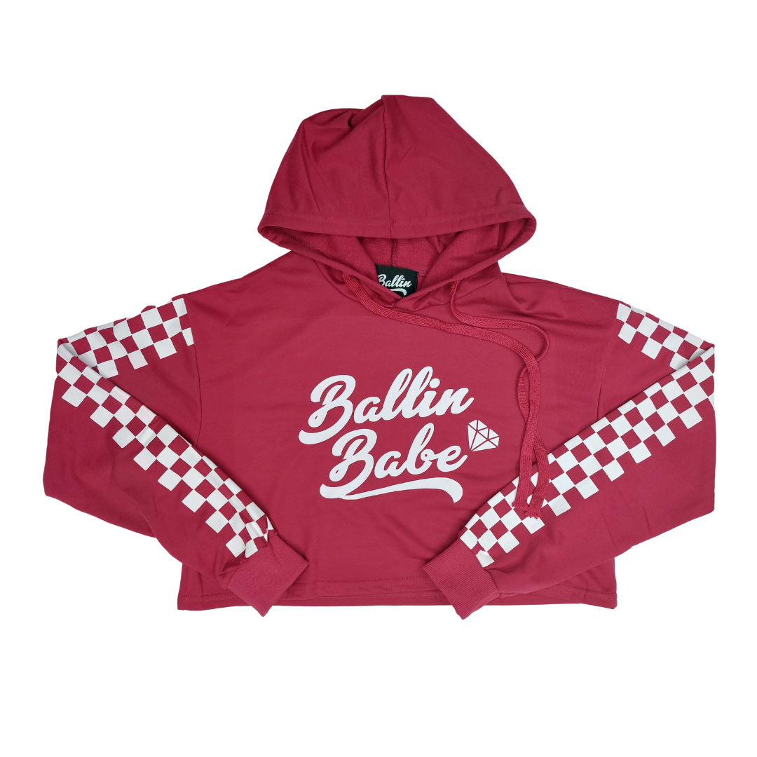"Ballin Babe" Hooded Crop Top