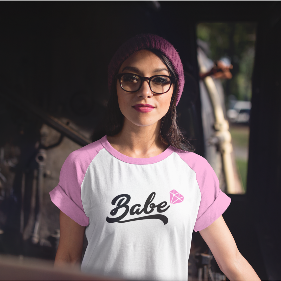 BallinBabe "Babe" 3/4 Raglan Long Sleeve Shirt